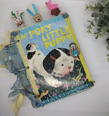 Poky Little Puppy Little Golden Book Junk Journal, Poky Little puppy Album, Scrapbook, Baby Book Gift - image1
